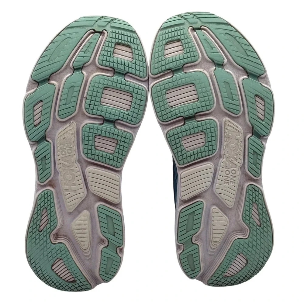 Hoka One One Bondi 7 Womens Running Shoes Teal Aqua Blue Sneakers 1110519 AEBL